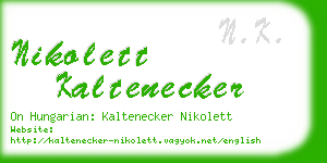 nikolett kaltenecker business card